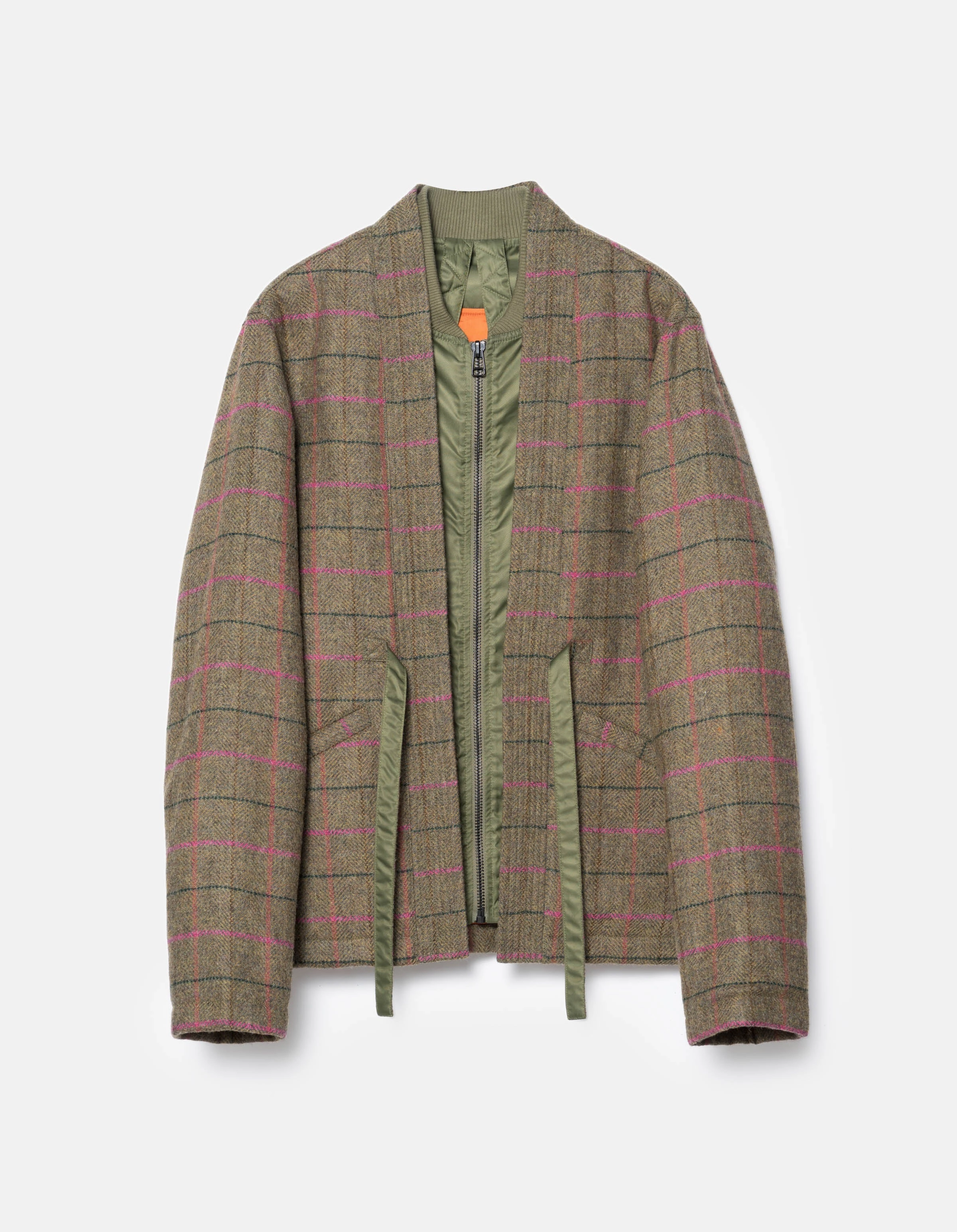 7157 Wool MA Kimono Olive/Pink Weatherproof Zippers