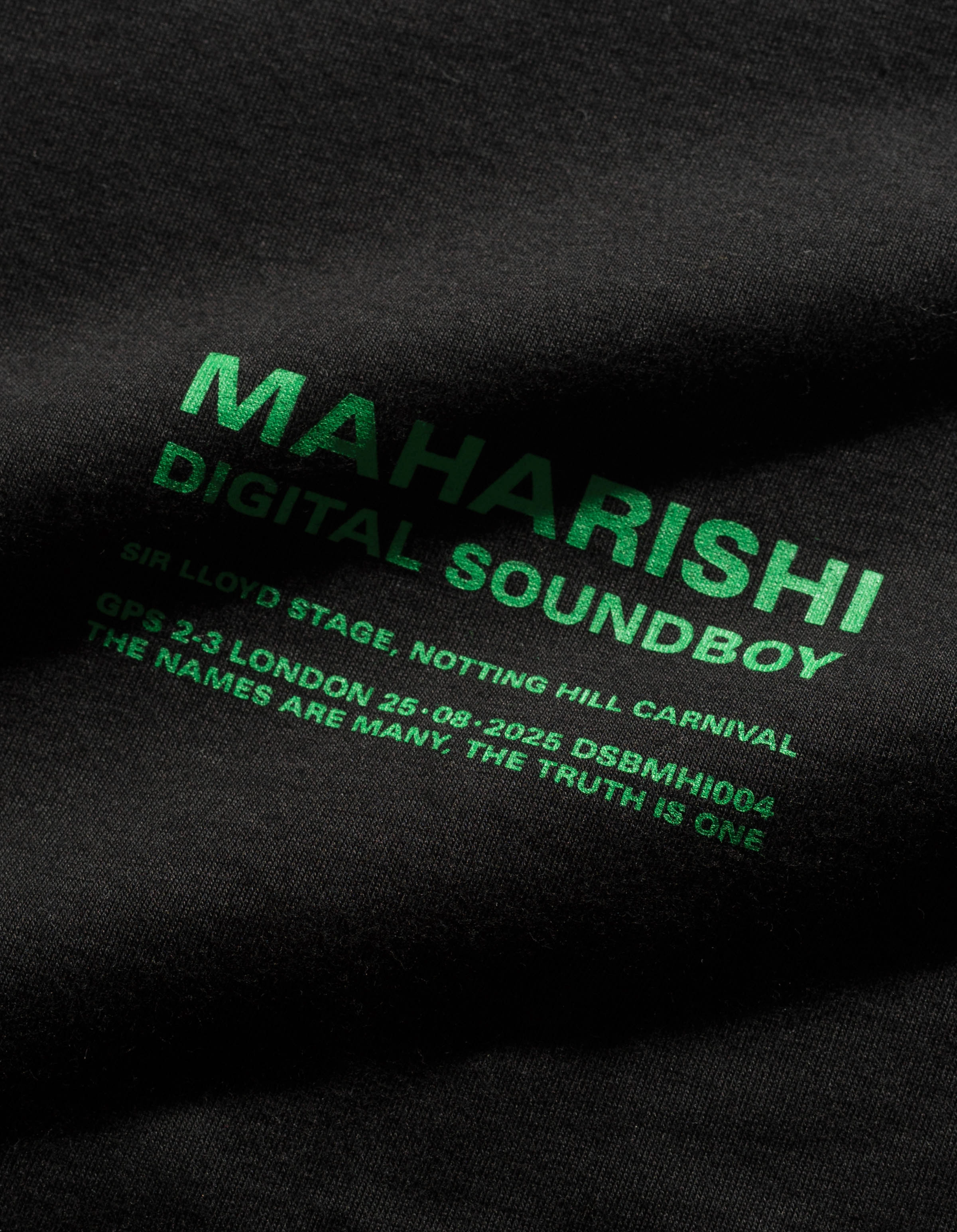 7414 Maharishi DSB004 S/S T-shirt Black/Green Modern Design