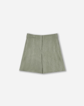 Eco Friendly Dye Quick Release Buckle Bermuda shorts in linen