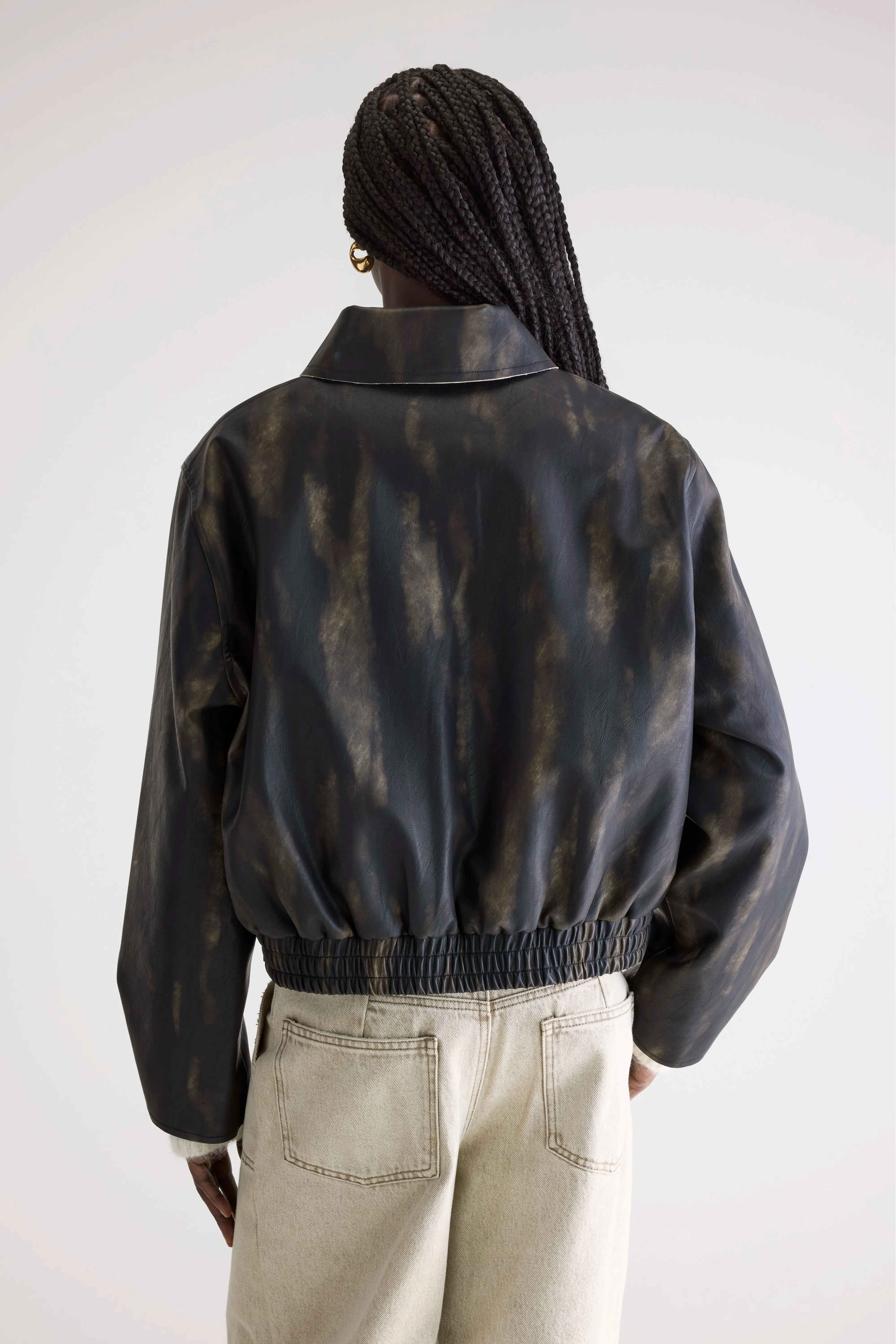 Harred faux-leather jacket (252 / W / BLACK SAND) Polarized Sun Protection ReflectiveDetails