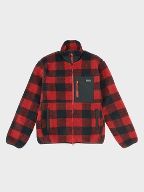 Reflective Detailing Quilted Interior Check Mattawa Fleece Jacket in Black