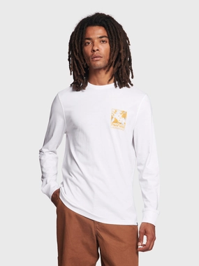 Yosemite Trail Satellite Long Sleeve T-Shirt in Bright White Performance Fit Wear Stylish Casual