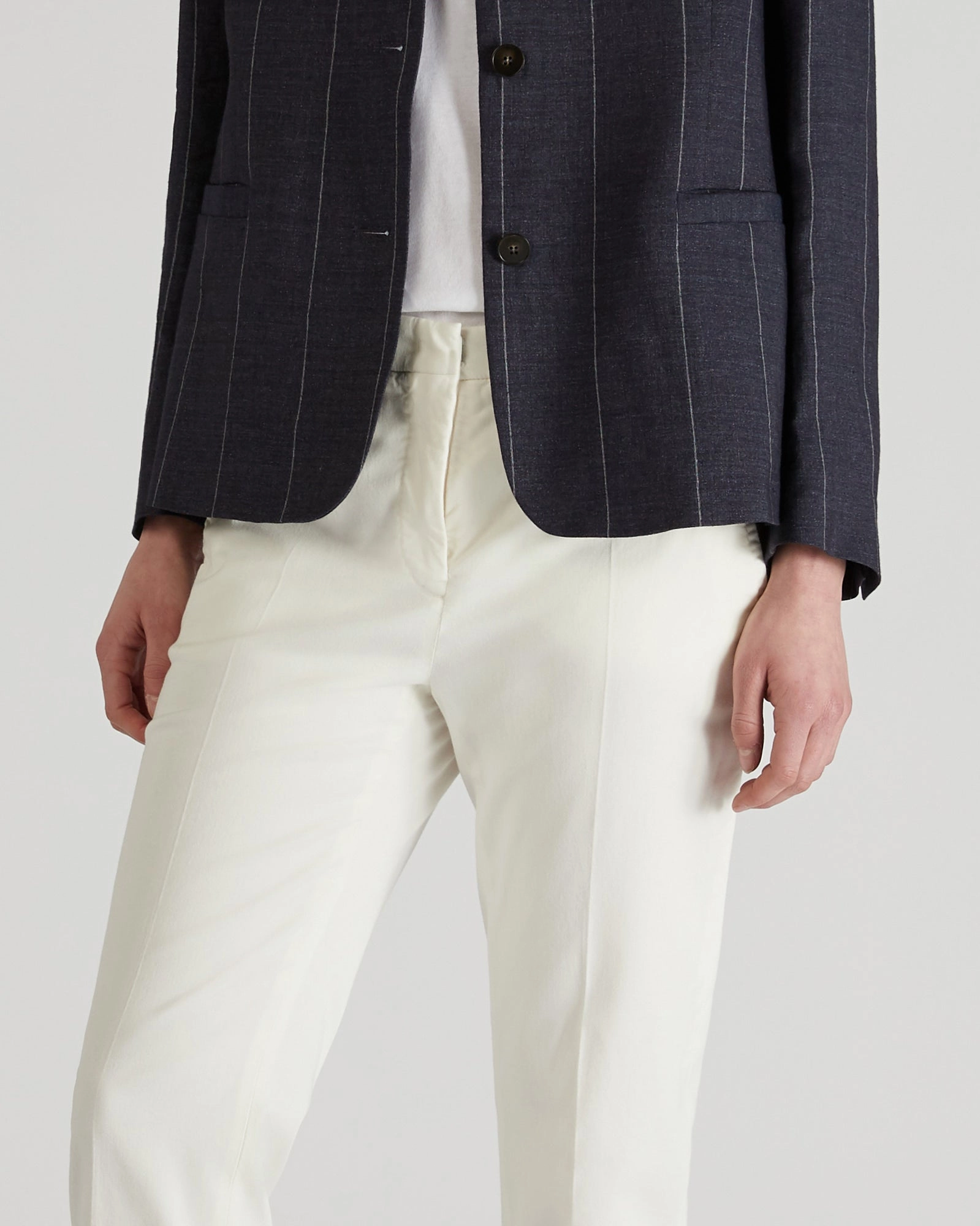 Slim Profile Casual Movement Slim fit trousers in cotton gabardine and lyocell