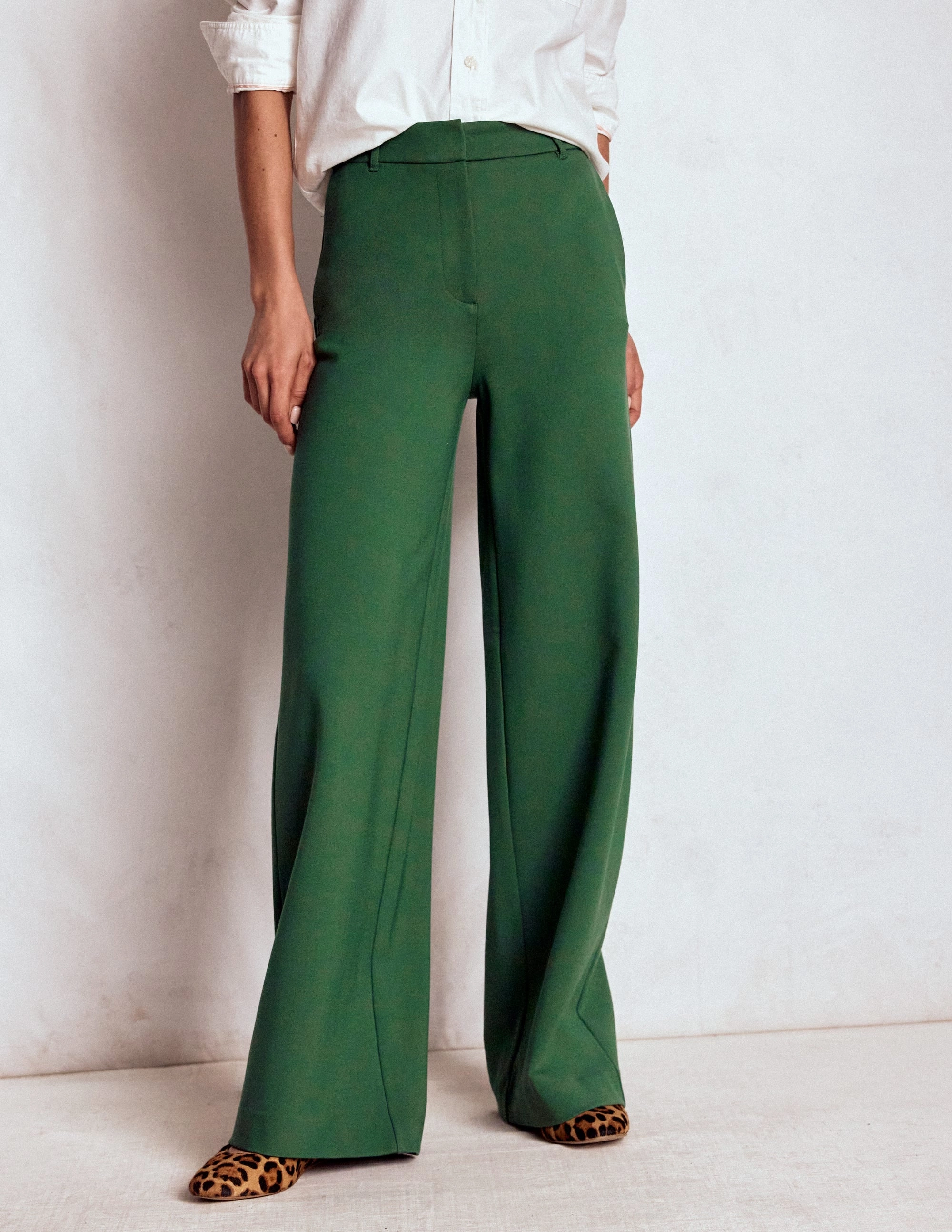 Belgravia Ponte Trousers-Hunter Green Timeless Appeal