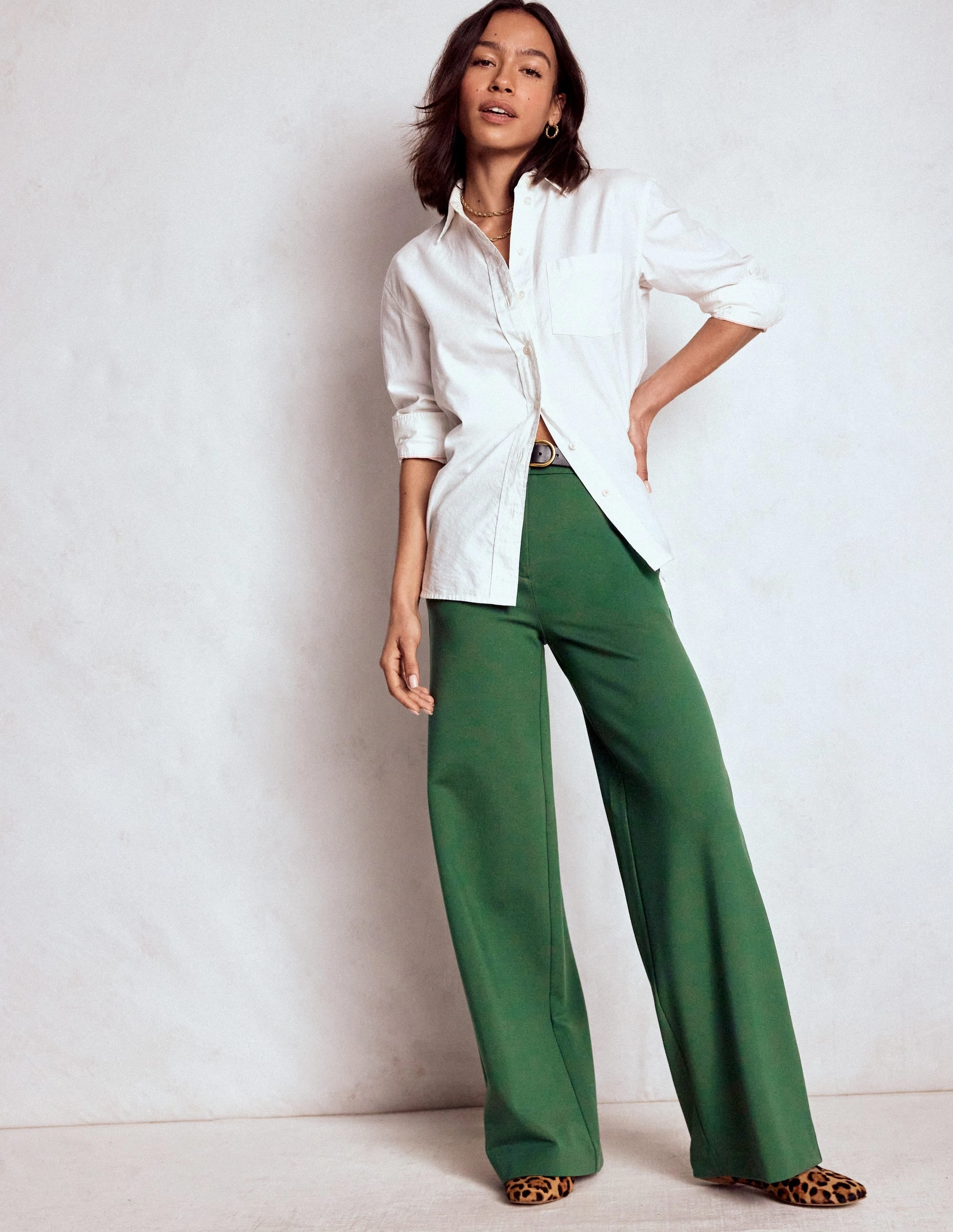 Belgravia Ponte Trousers-Hunter Green Quick Comfort Design All weather