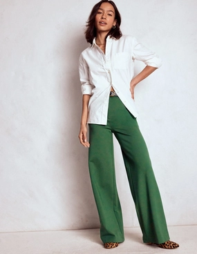 Belgravia Ponte Trousers-Hunter Green Quick Comfort Design All weather