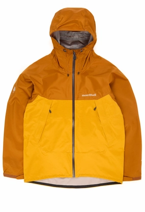 Durable Abrasion Resistant Urban Outdoor Look Montbell Men's Thunder Pass Jacket - Honey / Mango