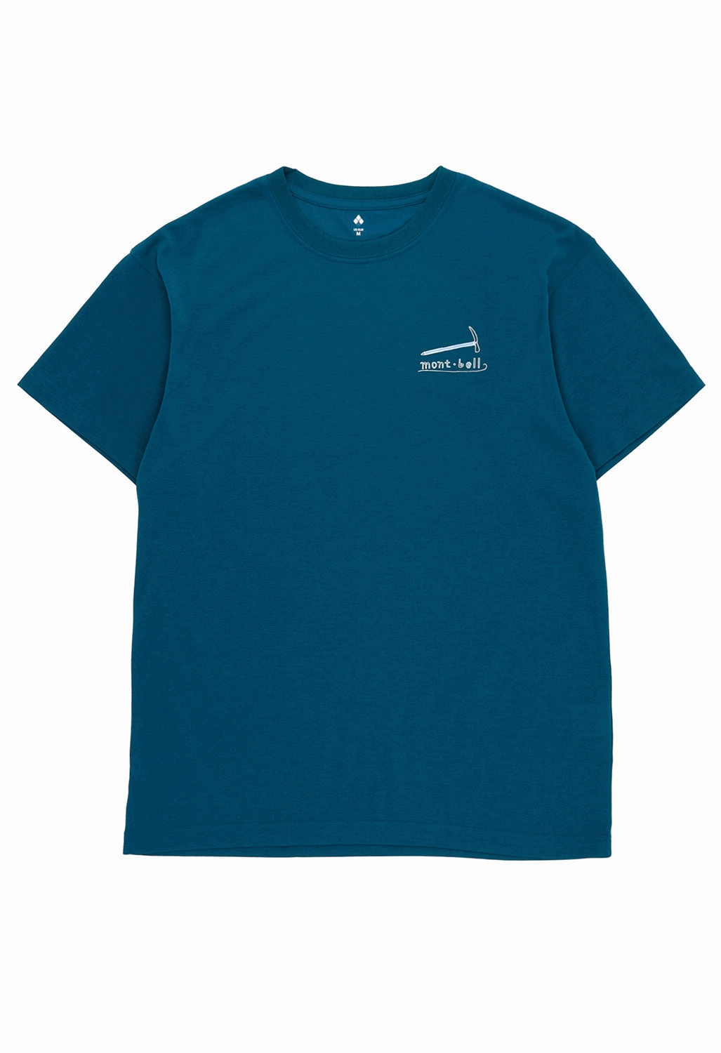Montbell Men's Wickron Mountain Gear T-Shirt - Blue Green Bohemian