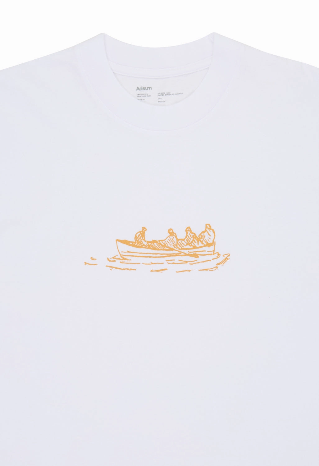Wedding Layered Hem Detail Adsum Canoe Tee - White