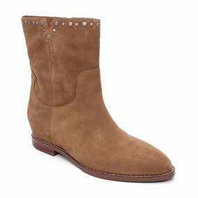 Jackie Hidden Wedge Suede Ankle Bootie Memory Foam Insert