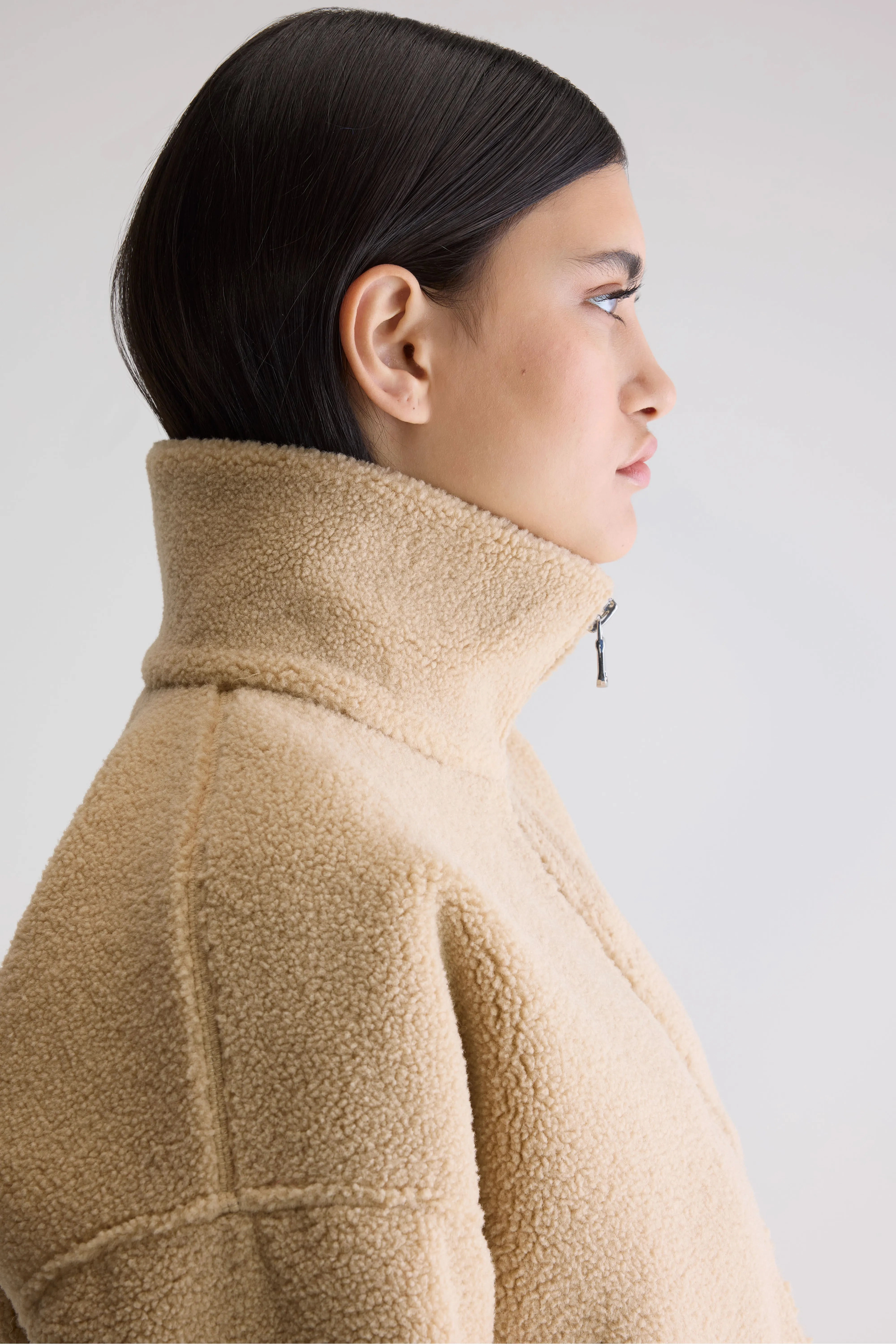 Alesha Teddy Jacket (252 / W / MACADAMIA) Classic Urban Wear WeatherproofZipper