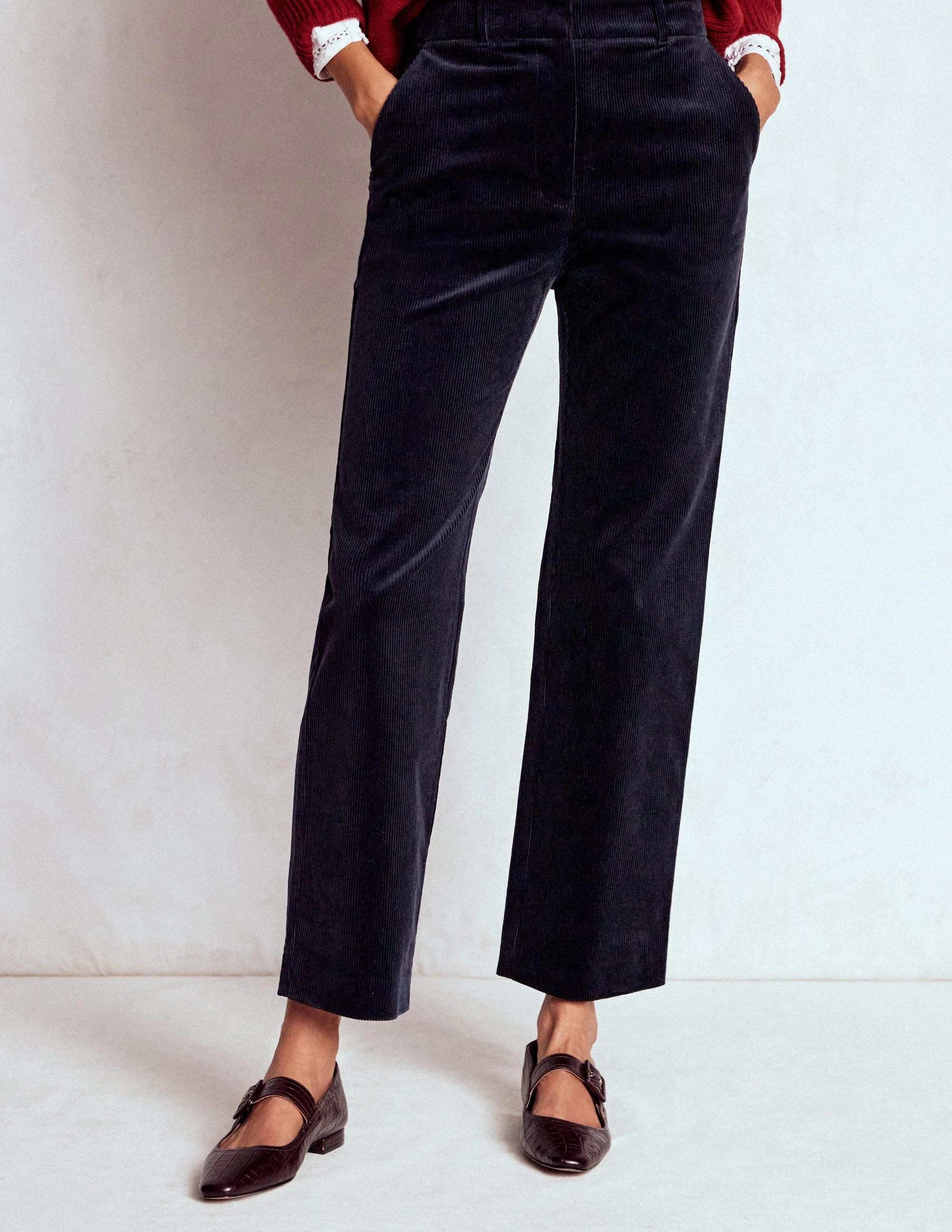 Canonbury Cord Trousers-Navy Neutral Look Smart Utility