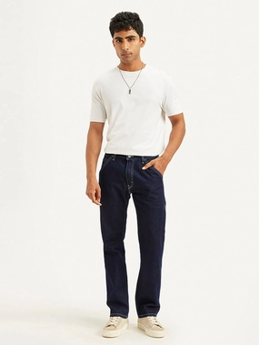 Chill Attire Clean Fashion Men's 555 Navy Blue Loose Fit Mid Rise Jeans