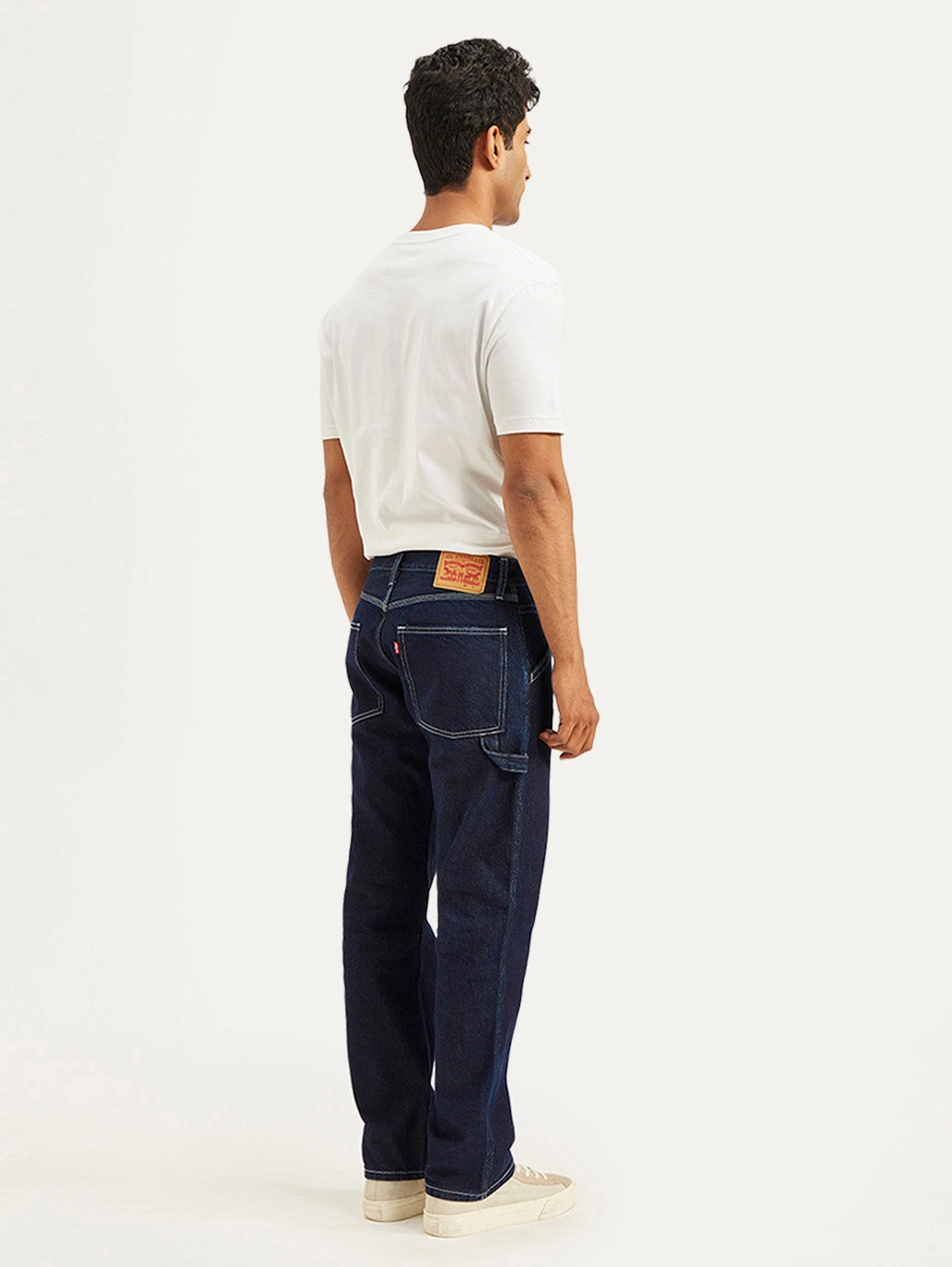Men's 555 Navy Blue Loose Fit Mid Rise Jeans Casual Element