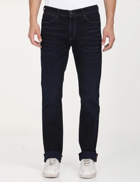 City Approved Lightweight Choice Men's Redloop 511 Dark Blue Slim Fit Mid Rise Jeans
