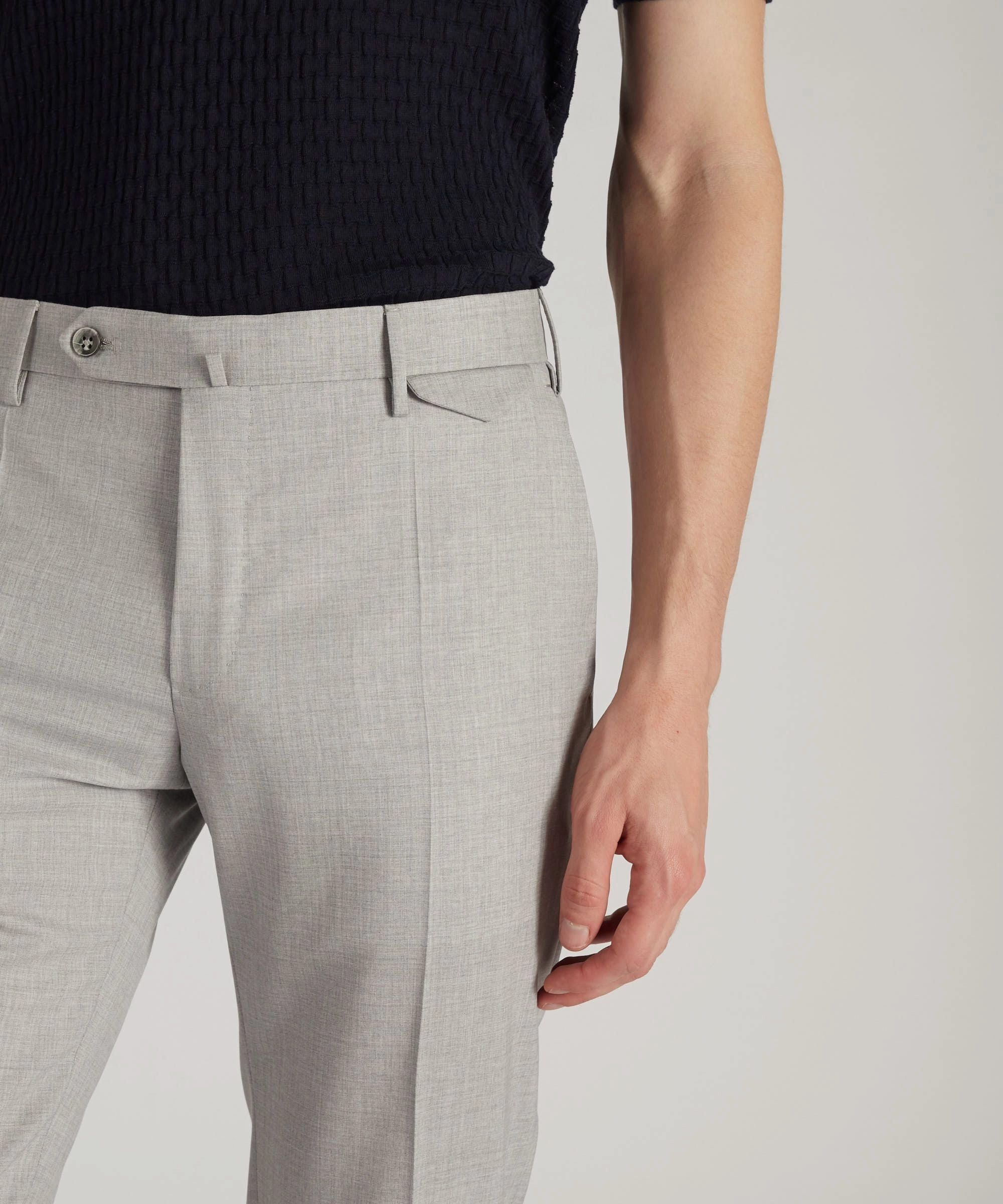 Urban Fit Slim-fit certified tropical wool trousers
