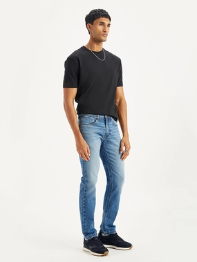 Men's 511 Blue Slim Fit Mid Rise Jeans Outfit Base High-waisted