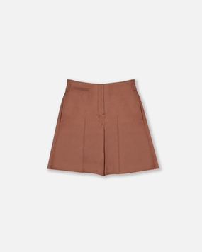 Adaptive Fit Simple Silhouette Stretch wool fabric bermuda shorts
