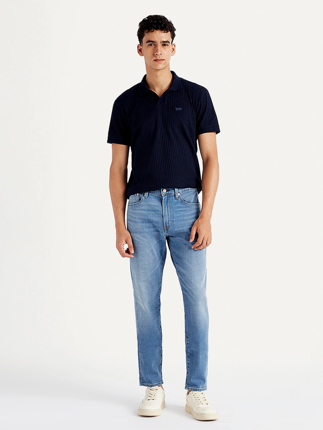 Men's 512 Blue Slim Tapered Fit Mid Rise Jeans Classic Office Wear Essential Layer