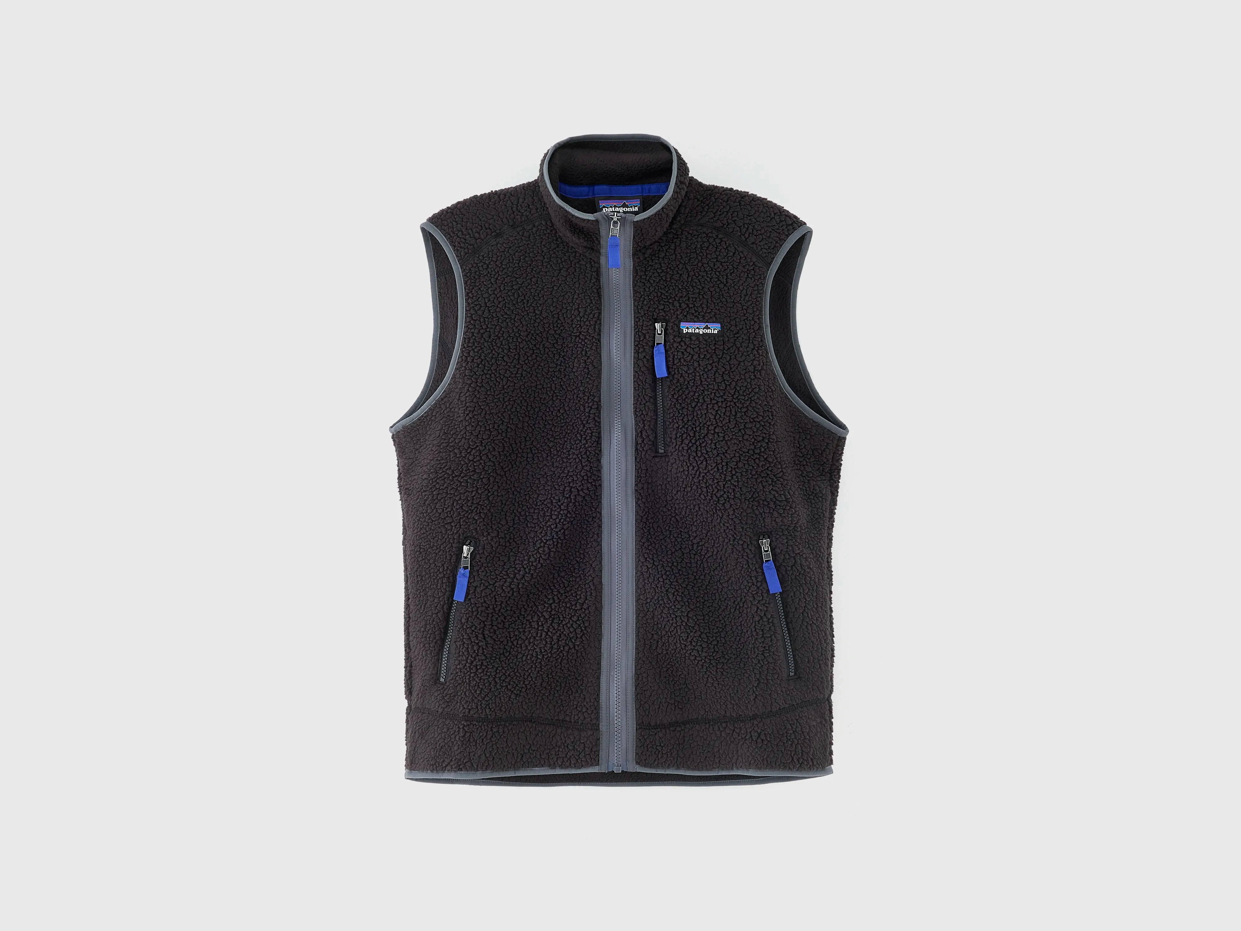 Men's Retro Pile Fleece Vest  (252 / M / BLACK) Seamless Welded Construction