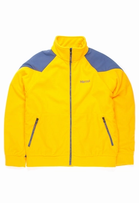 Marmot Better Polar Alpinist Fleece Jacket - Solar / Blue Indigo Cold Ready Look Breathable Lining