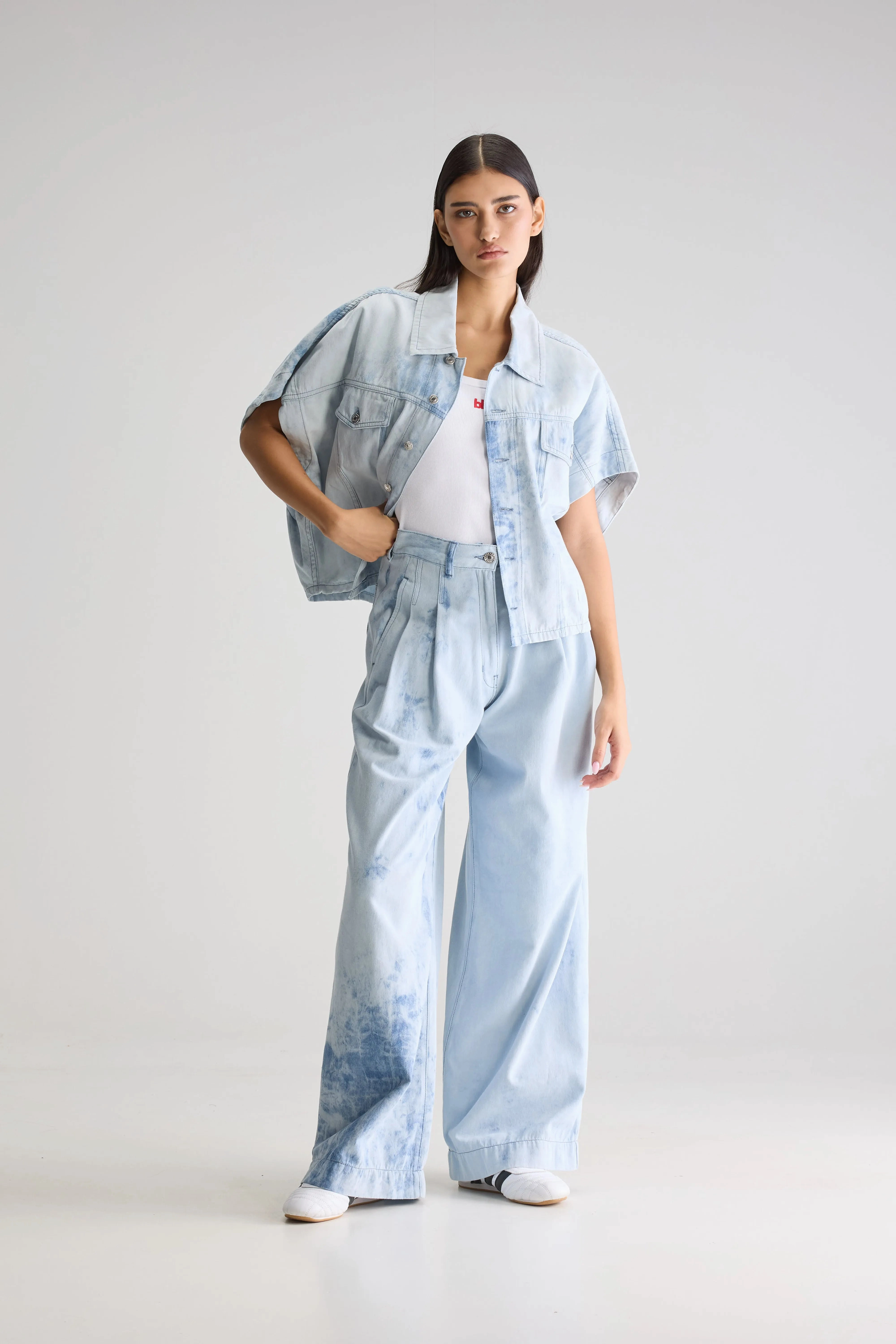 Payton sleeveless overshirt (251 / W / SHADED BLUE) Smart Design Casual Fit