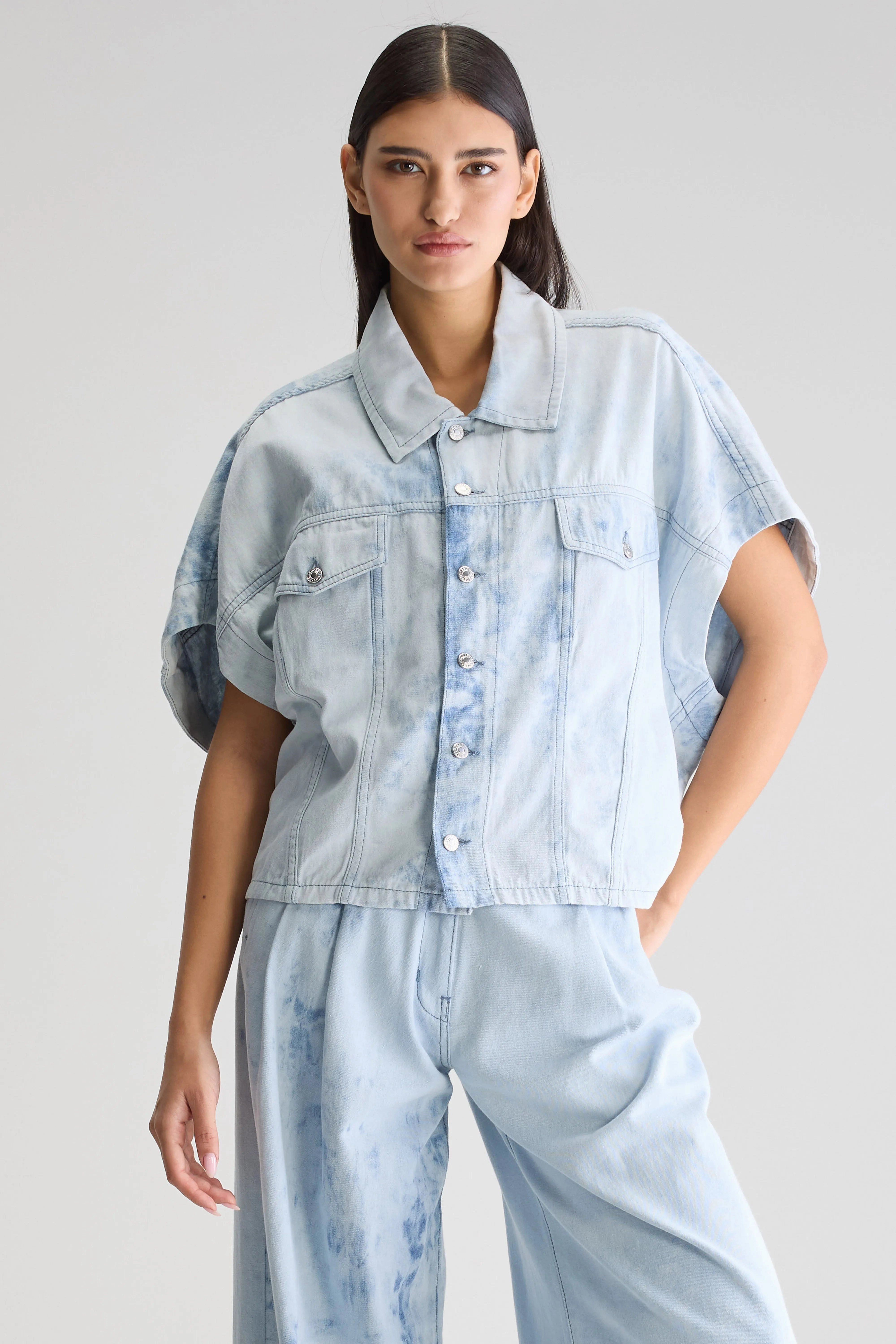 Poolside Lounge Payton sleeveless overshirt (251 / W / SHADED BLUE)
