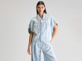 Payton sleeveless overshirt (251 / W / SHADED BLUE) Earthy Hue