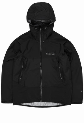 All Day Comfort Design Utility Pockets Montbell Men's Rain Trekker 2.0 Jacket - Black