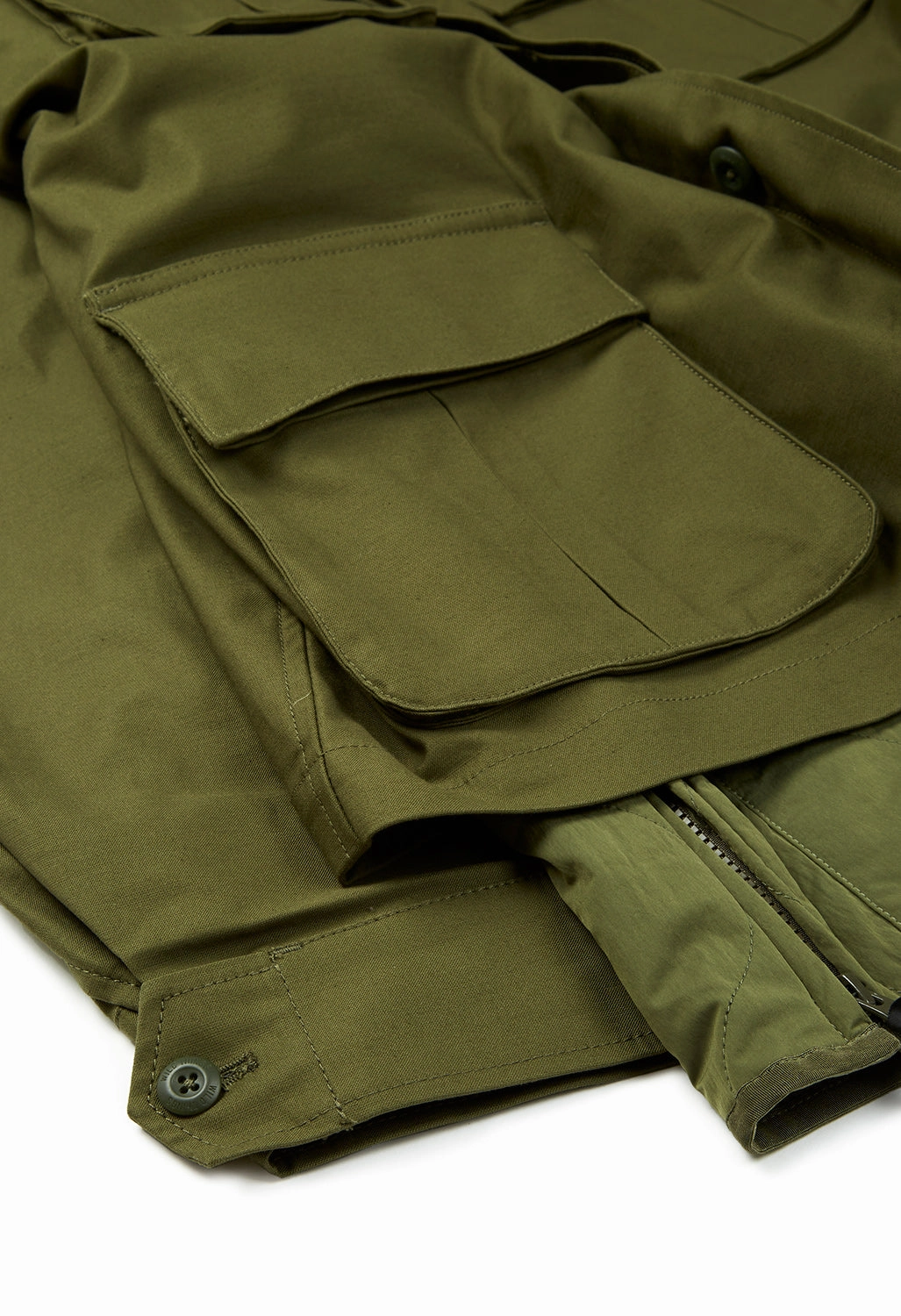 Wild Things Men's Bdu Quilting Attachable 3-in-1 Jacket - Olive Drab Anti Static Weave Crisp Layer