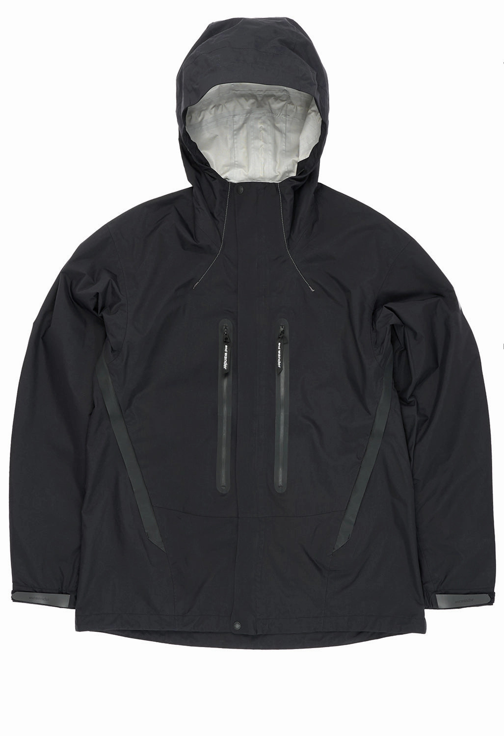 Packable Construction Modern Utility and wander Men's 2.5L Hiker Rain Jacket - Black
