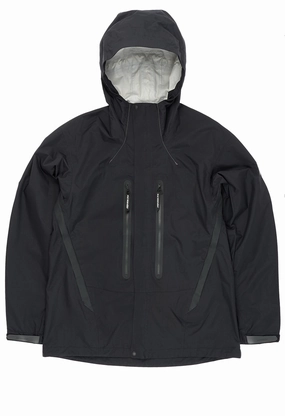 Packable Construction Modern Utility and wander Men's 2.5L Hiker Rain Jacket - Black