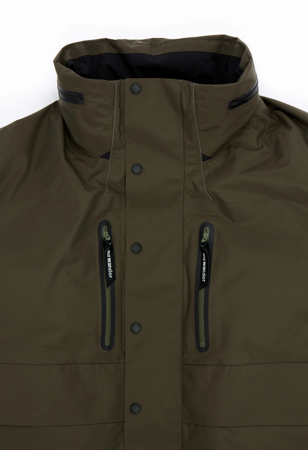 City Layer Style and wander Men's Rain Proof Down Jacket - Dark Khaki