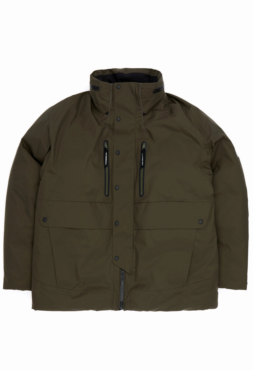 Evening Chill Piece LowProfile Design and wander Men's Rain Proof Down Jacket - Dark Khaki