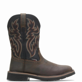 Men's Rancher Waterproof Wellington Work Boot Solid Stitching Rollbar Stability
