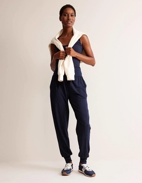 Soft and Stretchy Hareem Jersey Joggers-Navy