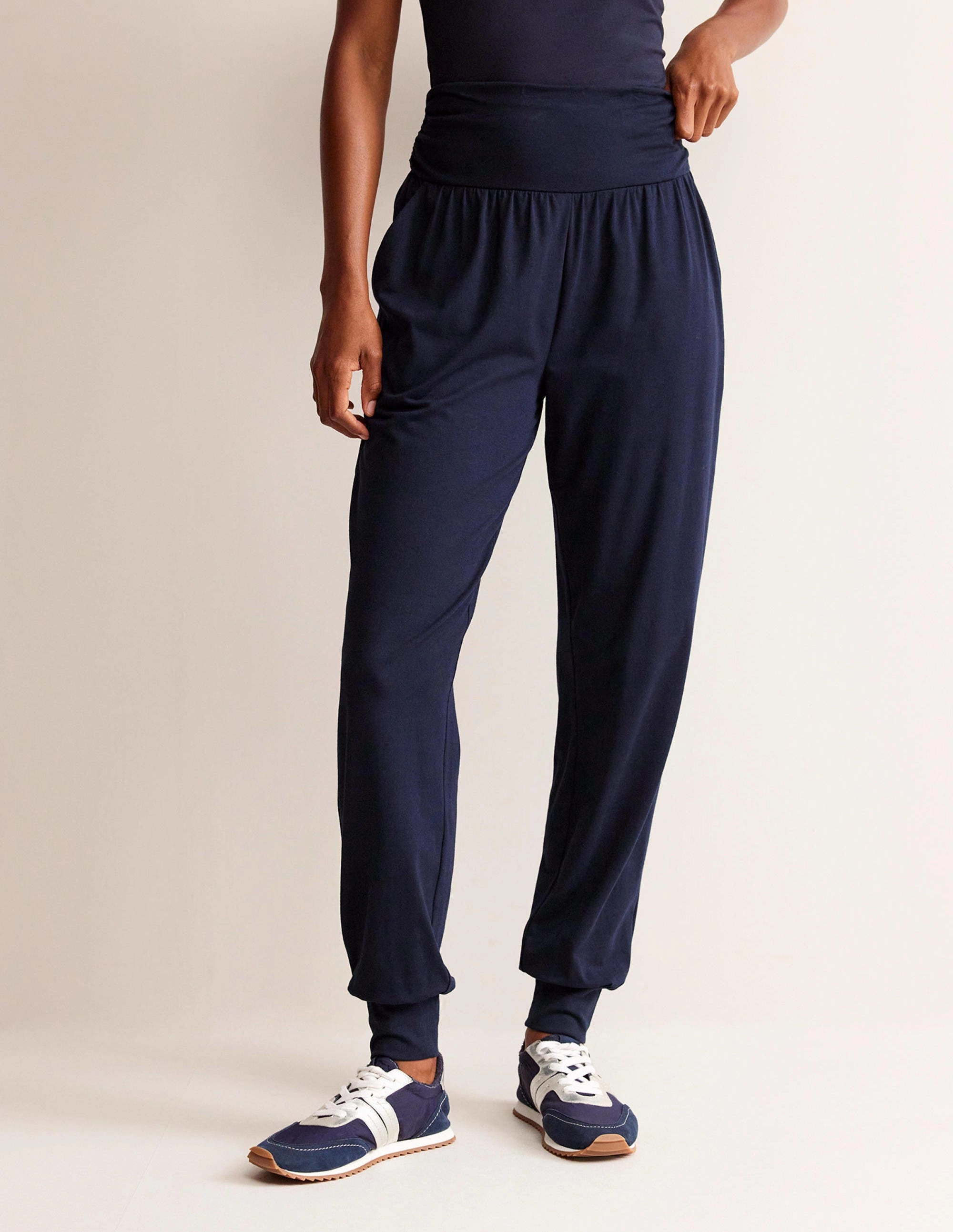 Hareem Jersey Joggers-Navy Durable Construction