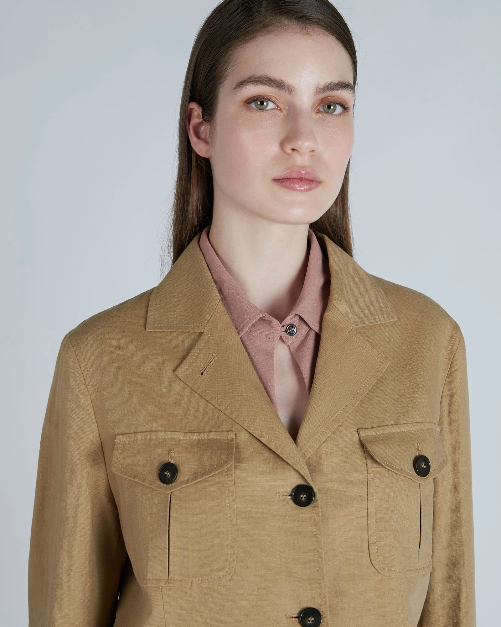 Cold Days Cotton and linen canvas safari jacket