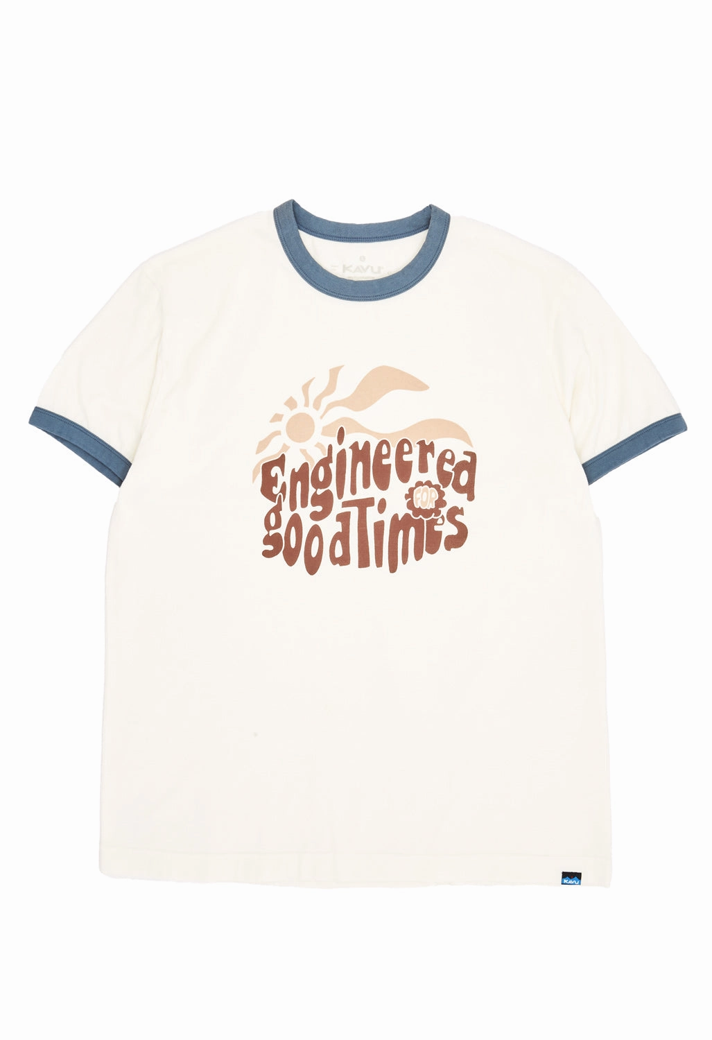 Non Irritating Collar Soft Finish KAVU Women's High Spirits Tee - Off White