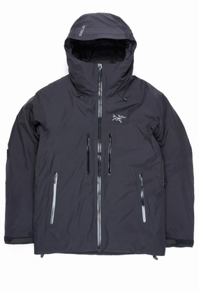 Arc'teryx Men's Beta Down Insulated GORE-TEX Jacket - Black Double Breasted