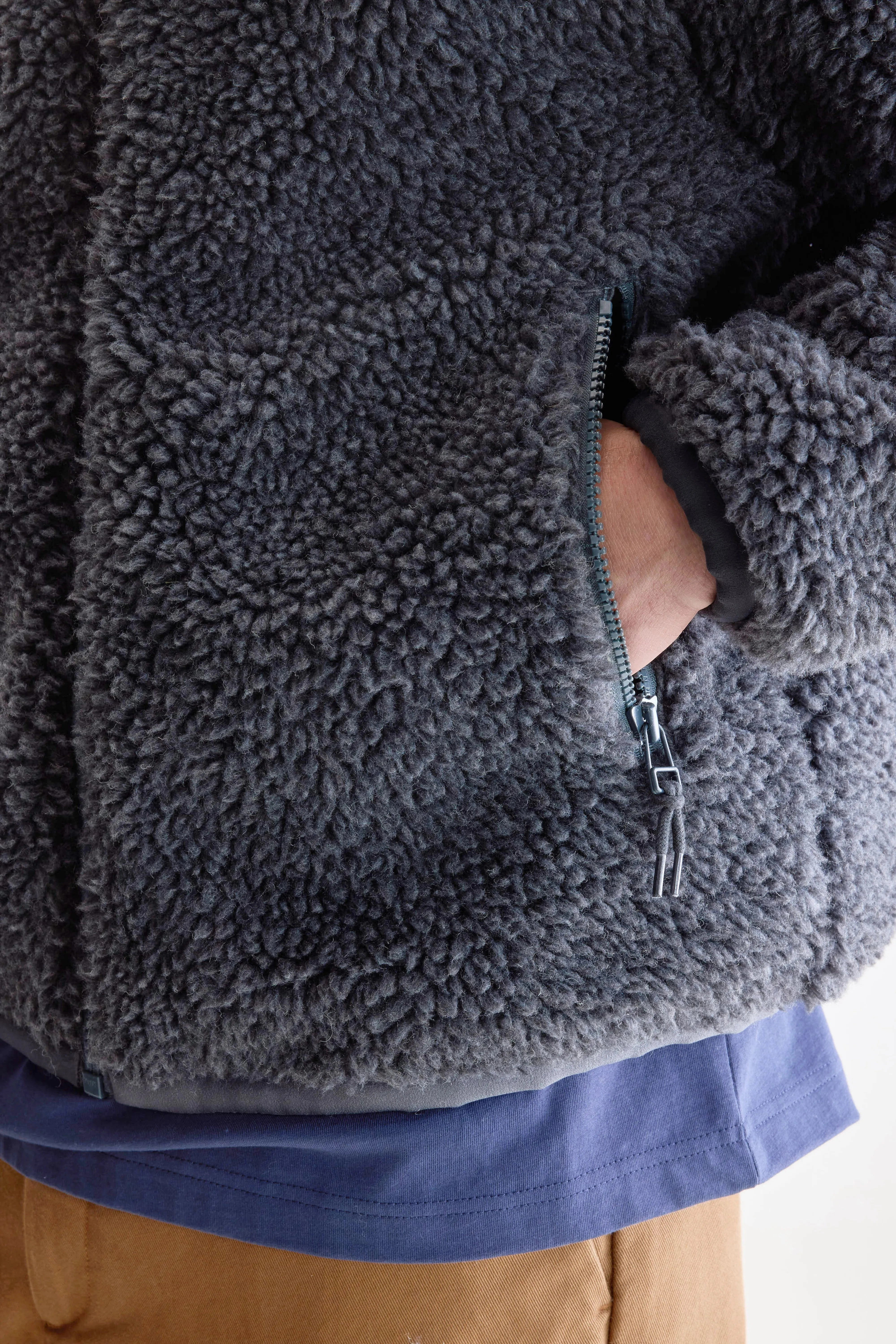 Anti Pilling Soft Touch Fabric Jeremy zip-up teddy sweatshirt (252 / M / CHARCOAL)