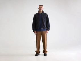 Jeremy zip-up teddy sweatshirt (252 / M / CHARCOAL) Street Minimal