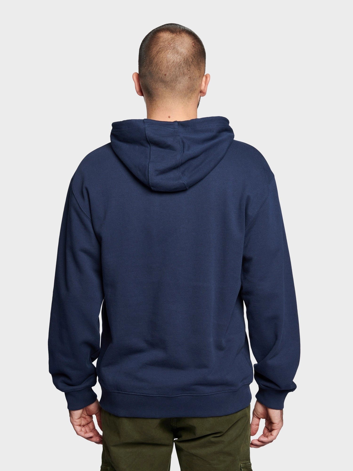 Bar Hopping Urban Essential Badge Hoodie in Navy Blue