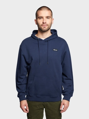 Badge Hoodie in Navy Blue Fashion Statement