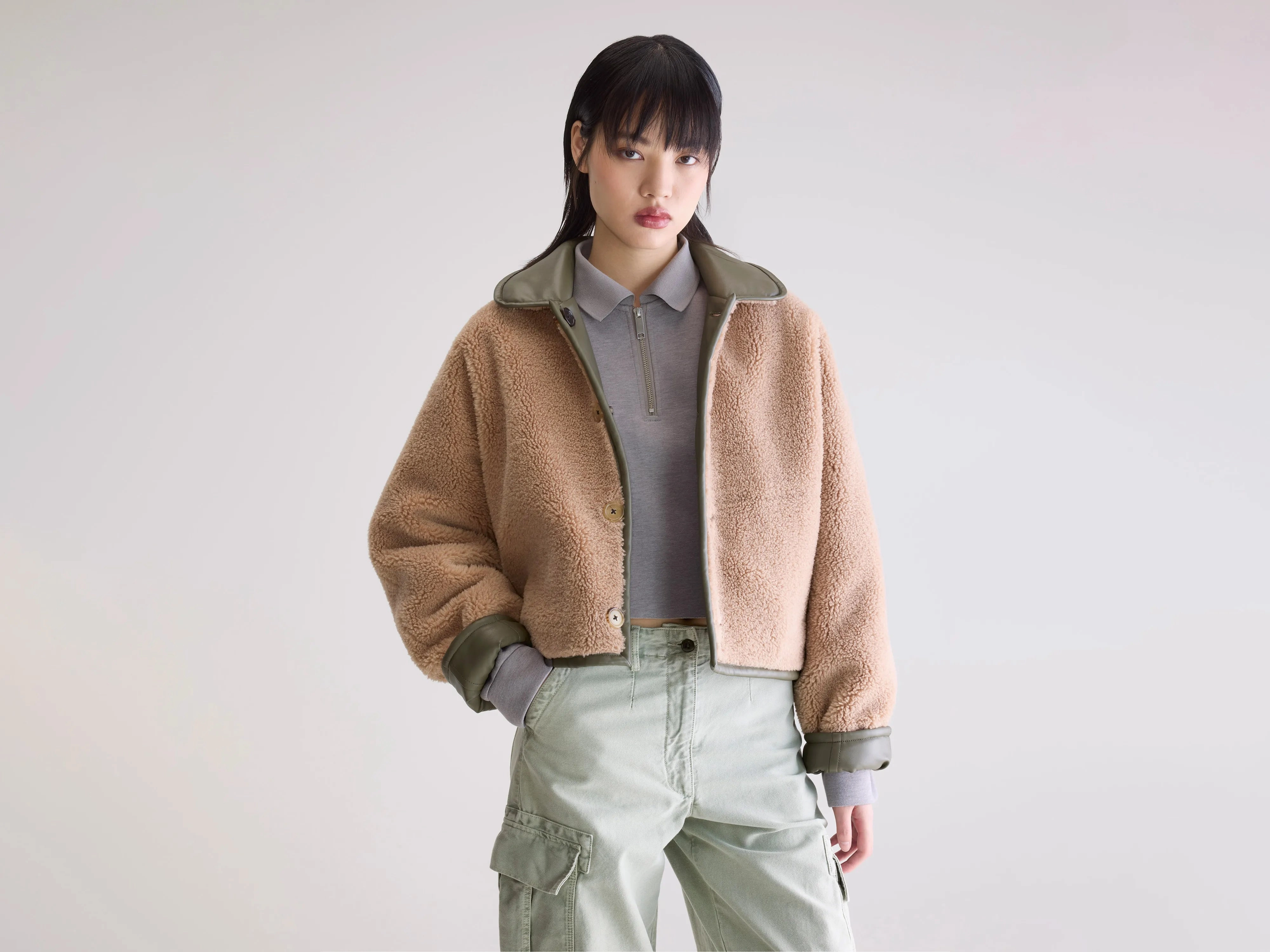 AllDay Comfort Design Josh faux leather jacket (252 / W / SAGE)