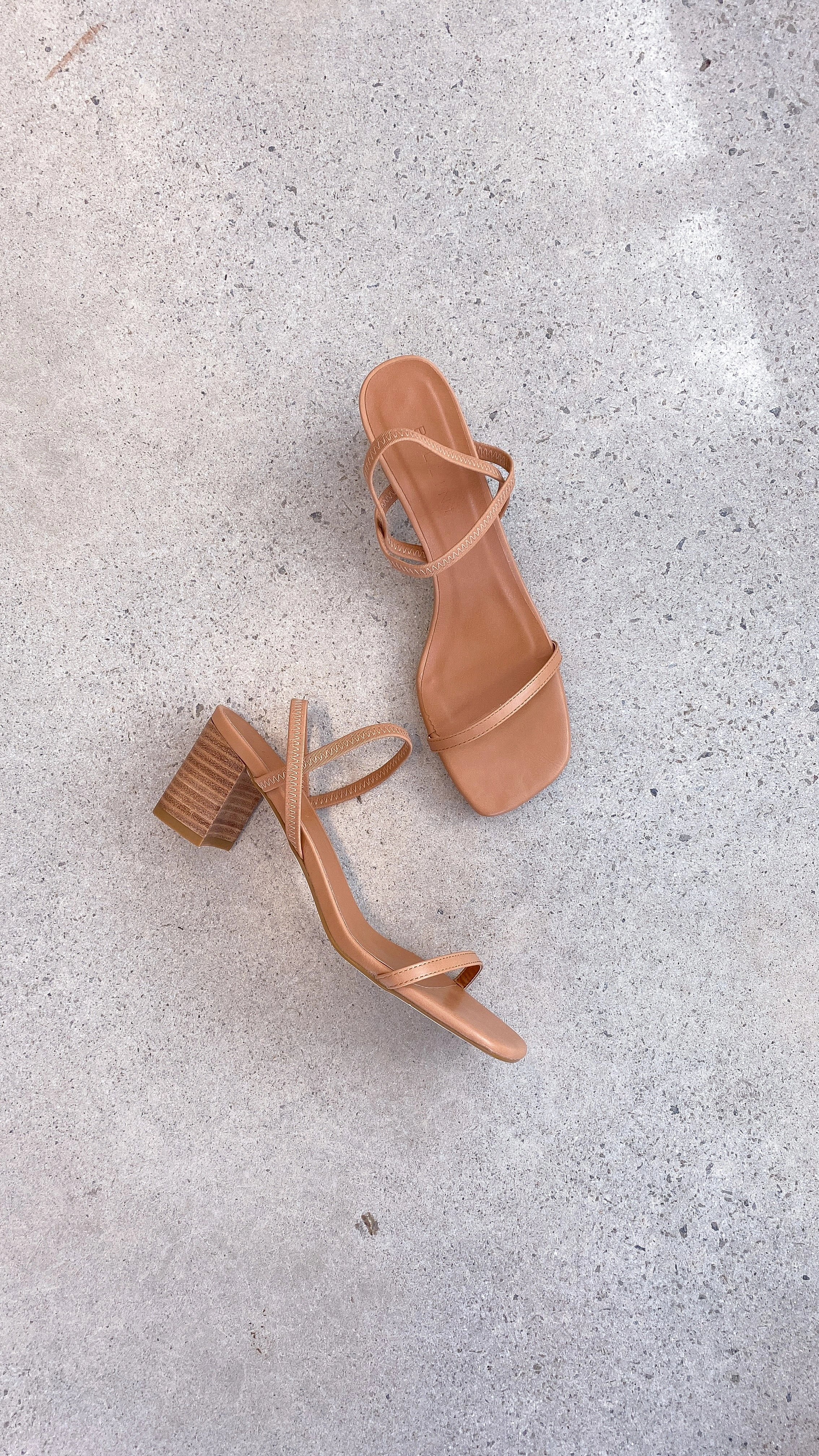 Gold Shine Comfy Sandals Balton Mule Heel - Sugar Brown / Natural