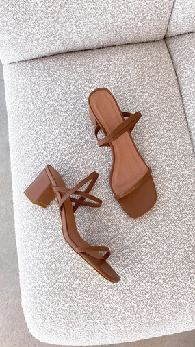 Resort Spark Dressy Sandals Balton Mule Heel - Teak