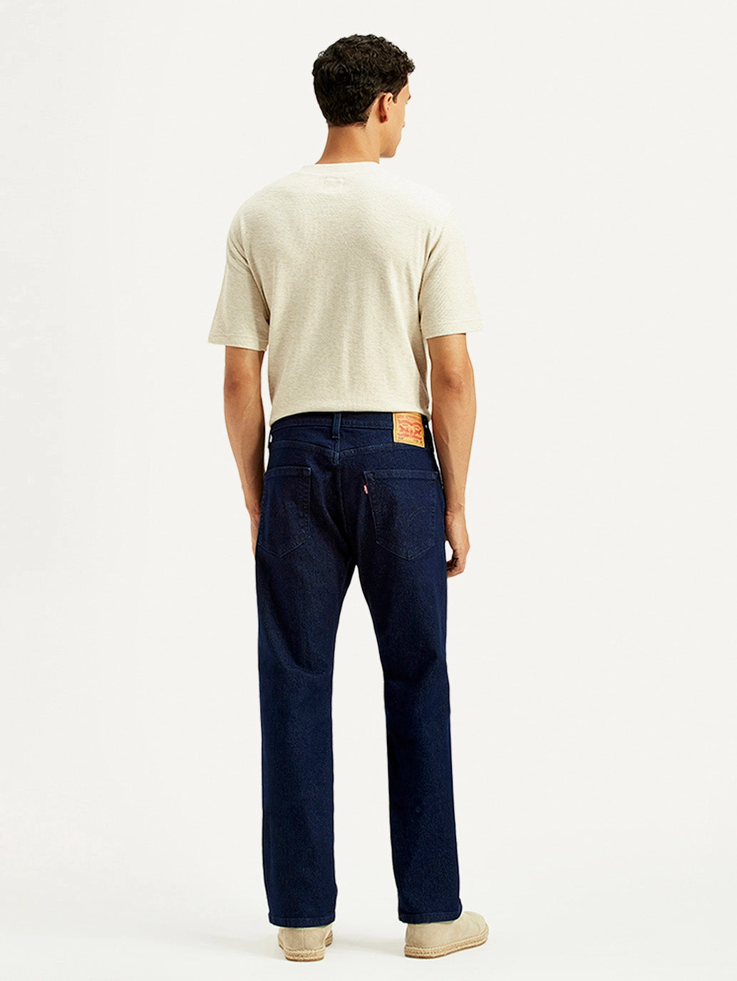 Men's 505 Navy Blue Straight Fit Mid Rise Jeans High Quality Eco Friendly