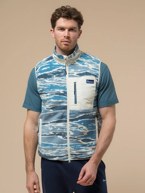 Bay Jacquard Microfleece Vest in Blue Fusion Tear Resistant Weave Tagless Neckline Design
