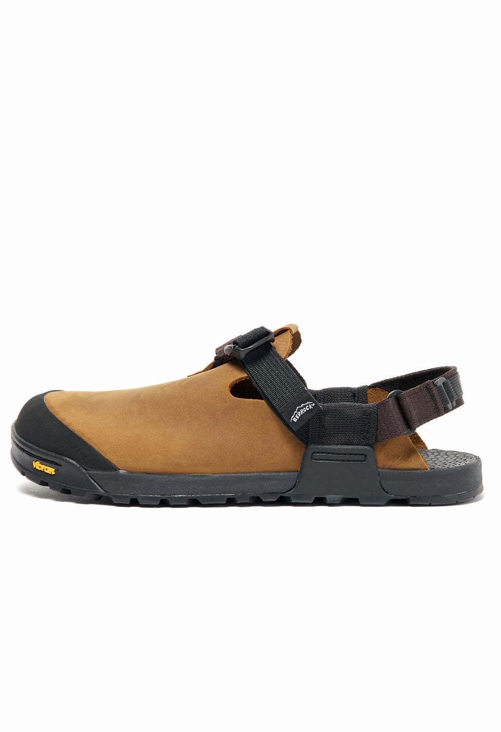 Sturdy Sole Construction Bedrock Sandals Mountain Clog - Brown Nubuck Leather
